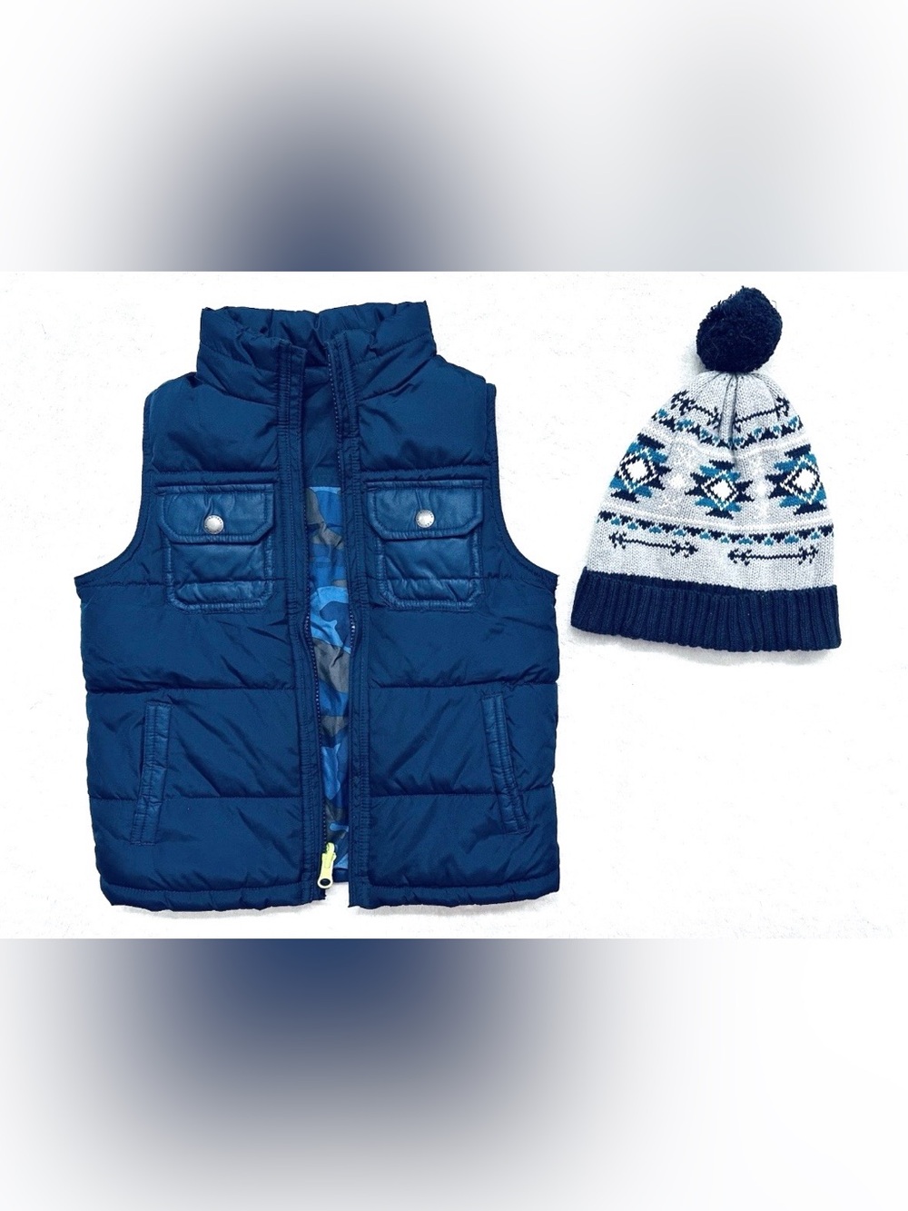 Gap Boys Vest Double Side & Hat Size 5T Years Excellent Condition